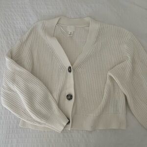 H&M Women's White Sweater Cardigan